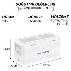IcePeak CoolCraft 150 Buzluk 141 Litre-BEYAZ