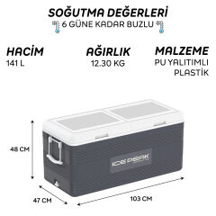 IcePeak CoolCraft 150 Buzluk 141 Litre-FÜME