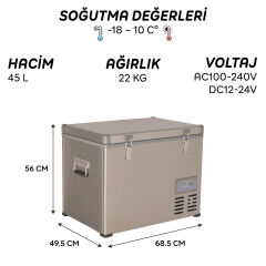 Icepeak Danfo 45 Kompresörlü Buzdolabı 45 Litre