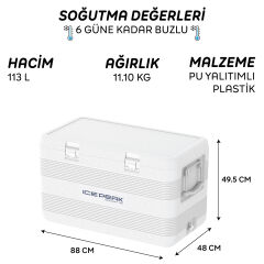 IcePeak CoolCraft 120 Buzluk 113 Litre-BEYAZ