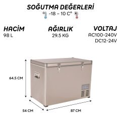 Icepeak Danfo 100 Kompresörlü Buzdolabı 98 Litre