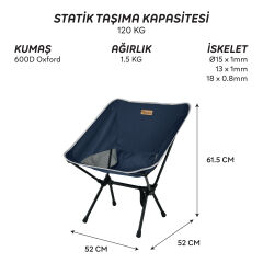 FreeCamp Jett Katlanır Sandalye-LACİVERT