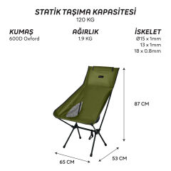 FreeCamp Waylay Katlanır Sandalye-HAKİ