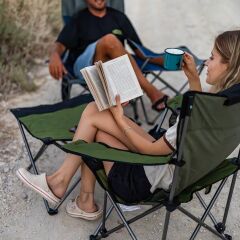 FreeCamp Phoenix Katlanır Masalı Sandalye-HAKİ-SİYAH