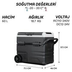 Icepeak Walmer Kompresörlü Buzdolabı 60 Litre-SİYAH