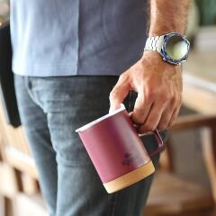 Igloo Cork Mug 350ml-BORDO