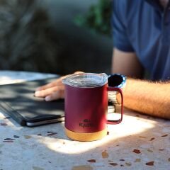 Igloo Cork Mug 350ml-BORDO