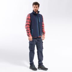 FreeCamp Vest Erkek Softshell Yelek-LACİVERT