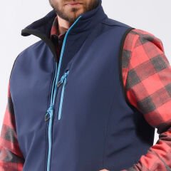 FreeCamp Vest Erkek Softshell Yelek-LACİVERT