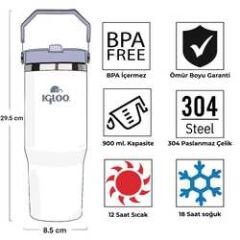 Igloo Powder Termos 900ml-MAVİ-BEYAZ