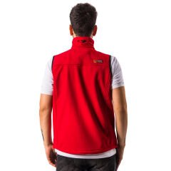 FreeCamp Vest Erkek Softshell Yelek-KIRMIZI