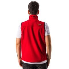FreeCamp Vest Erkek Softshell Yelek-KIRMIZI