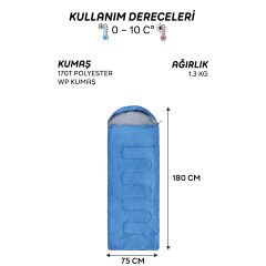 AndOutdoor NewCebu Uyku Tulumu-MAVİ