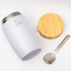 Igloo Bamboo Yemek Termosu 500ml-BEYAZ