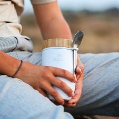 Igloo Bamboo Yemek Termosu 500ml-BEYAZ