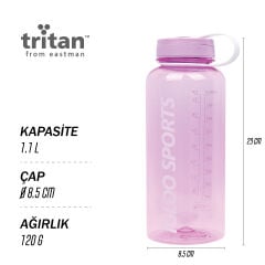 Igloo Sports Tritan Matara 1.1 Litre-PEMBE-BEYAZ