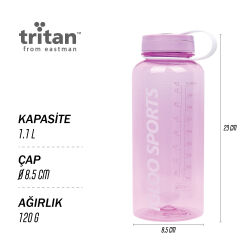 Igloo Sports Tritan Matara 1.1 Litre-PEMBE-BEYAZ