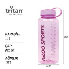 Igloo Sports Tritan Matara 1.1 Litre-PEMBE