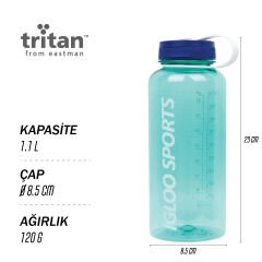 Igloo Sports Tritan Matara 1.1 Litre-TURKUAZ-BEYAZ