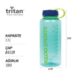 Igloo Sports Tritan Matara 1.1 Litre-TURKUAZ-MAVİ
