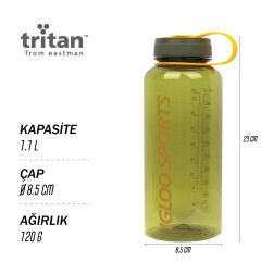 Igloo Sports Tritan Matara 1.1 Litre-YEŞİL-TURUNCU